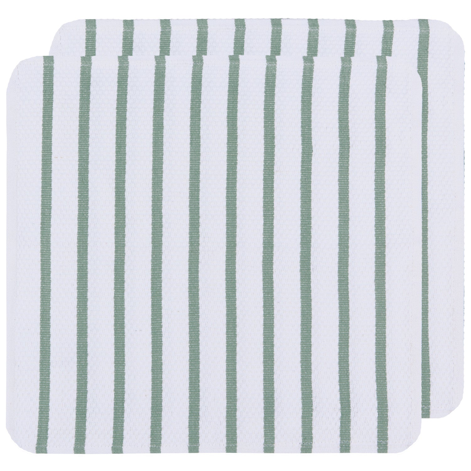 Basketweave Carmine Dishcloths - Set Of 2