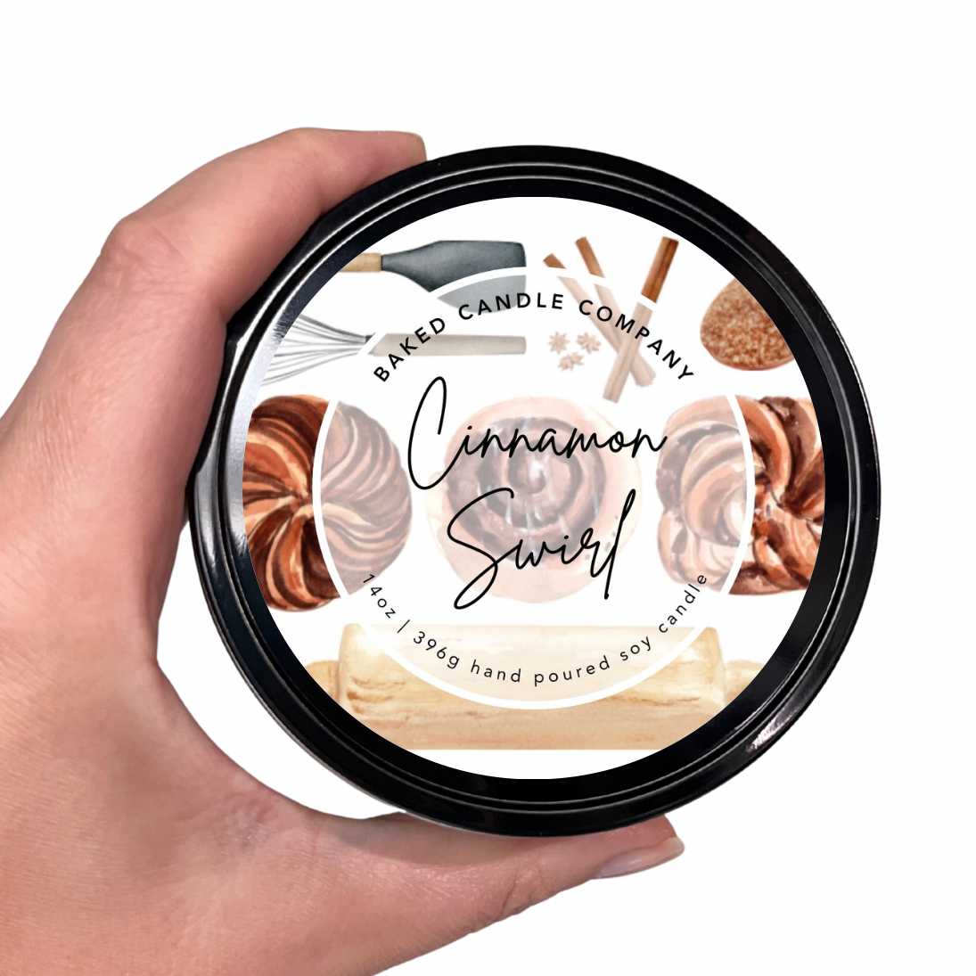 4oz Cinnamon Swirl  | Baked Candle Co.