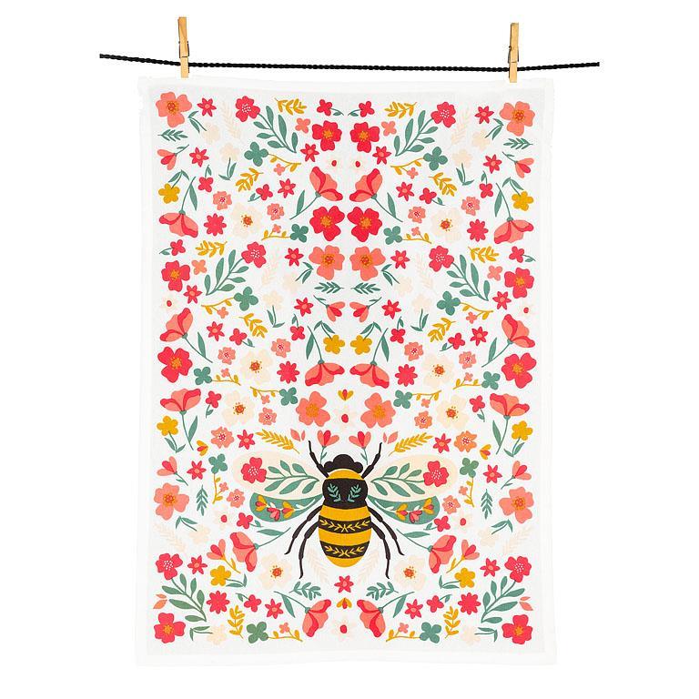 Floral Bee Kitchen Towel