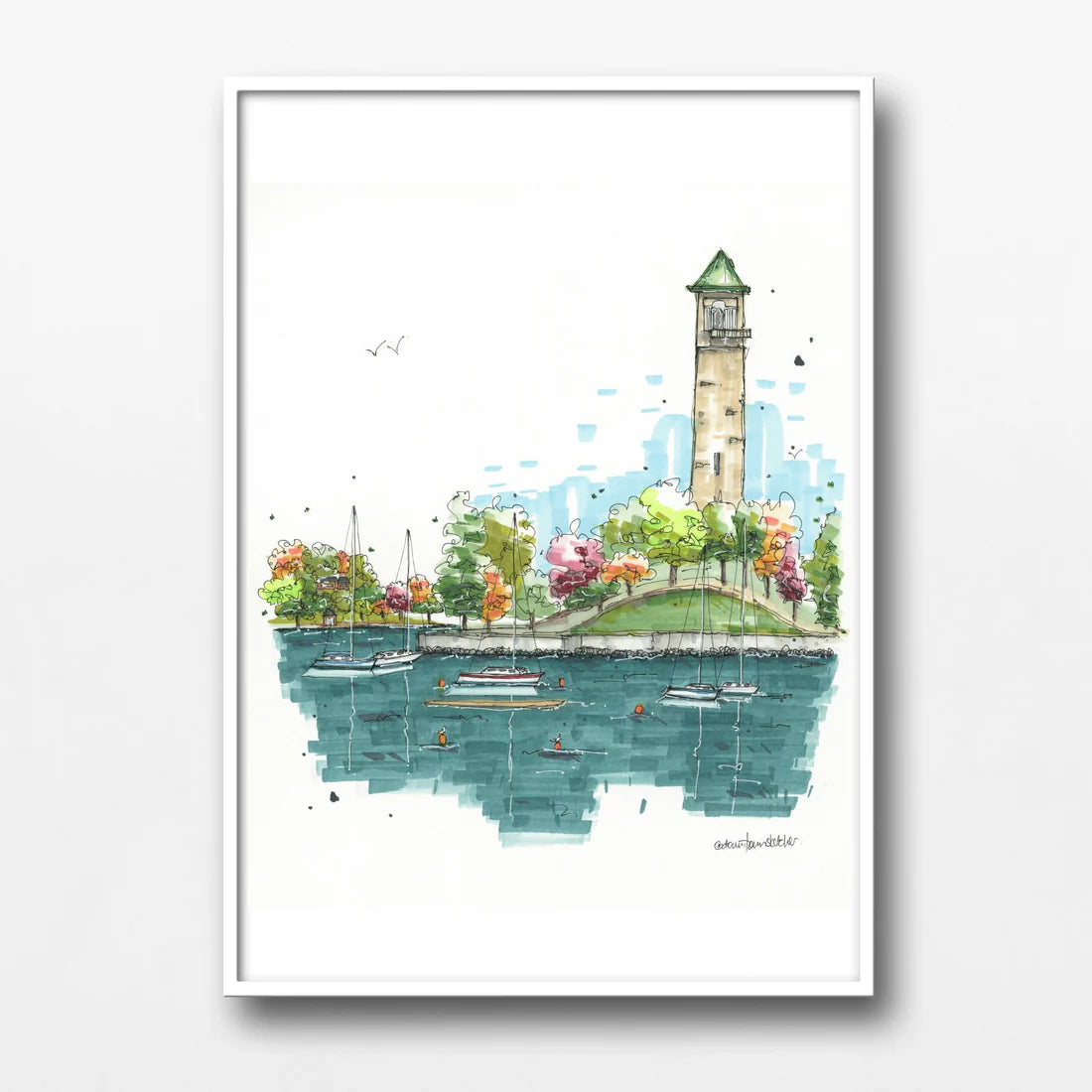 Downtown Sketcher - 8" X 10" Art Print