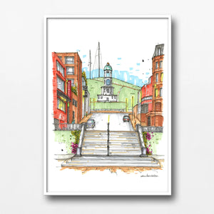 Downtown Sketcher - 8" X 10" Art Print
