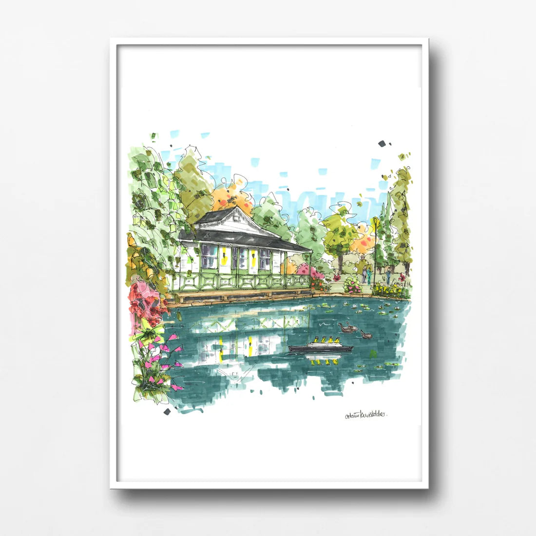Downtown Sketcher - 8" X 10" Art Print