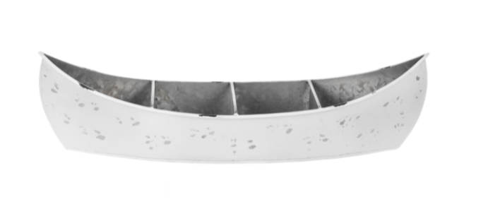 White Canoe Planter