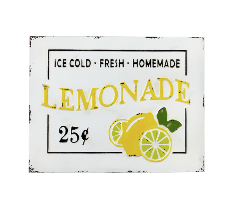Vintage Tin Lemonade Sign