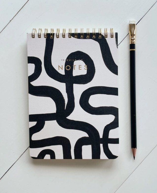 Black & White Squiggle Notebook