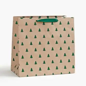 Green Glitter Tree Gift Bags