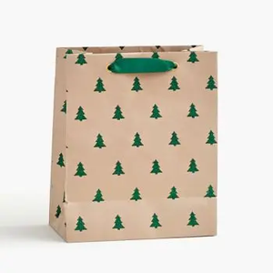 Green Glitter Tree Gift Bags