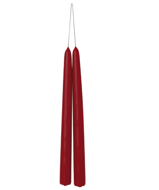 Assorted Pair of Coloured Dipped Danish Taper Candles