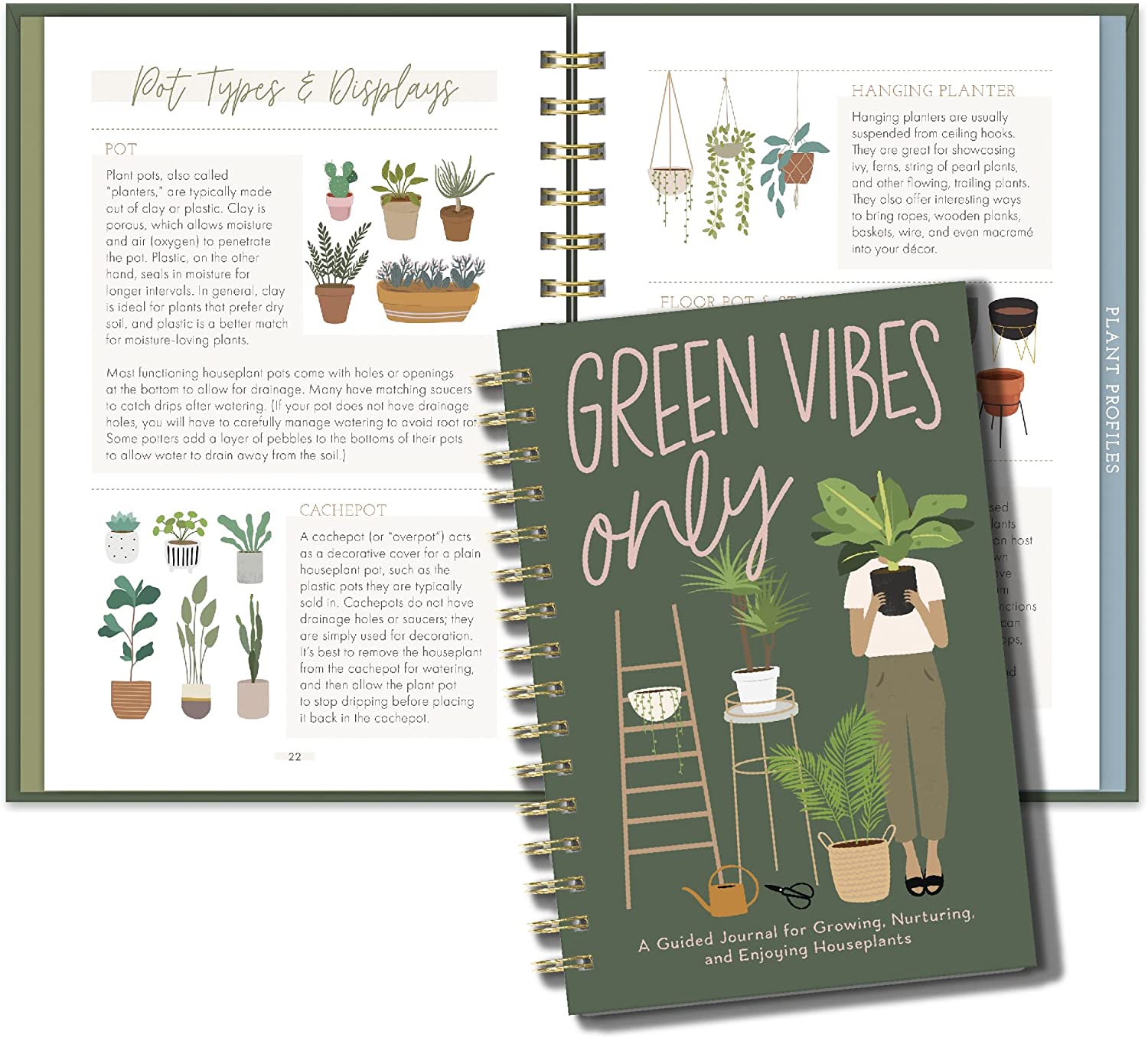 Guided Growing Journal: Green Vibes Only