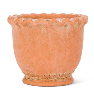 Round Ruffled Terracotta Planters