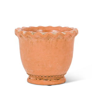 Round Ruffled Terracotta Planters