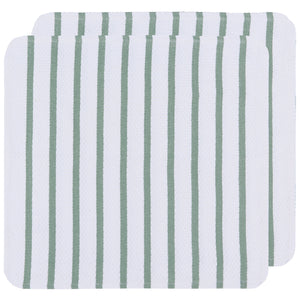 Basketweave Carmine Dishcloths - Set Of 2