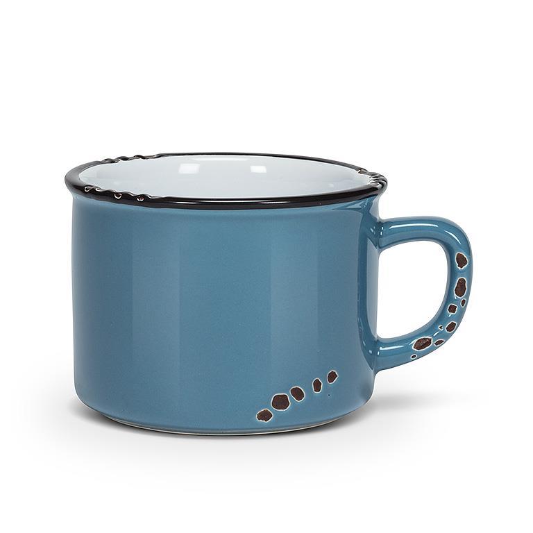 Enamel Cappuccino Mug - Denim