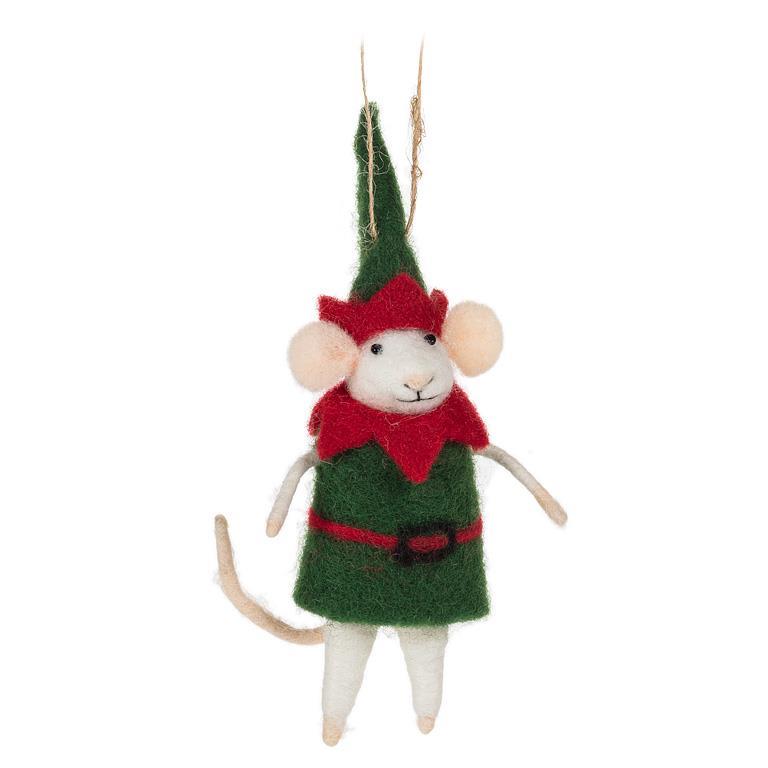Elf Costume Mouse Ornament