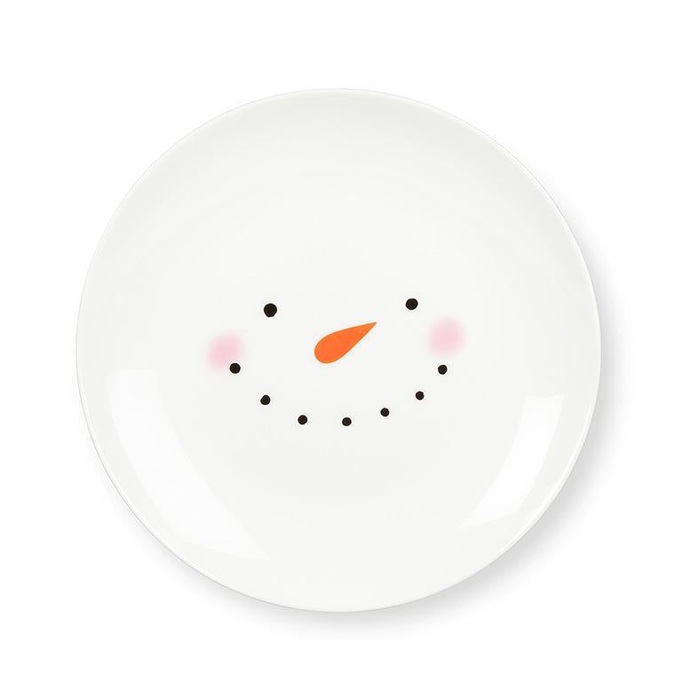 Snowman Face Appetizer Plate