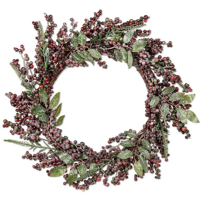 Frosted Berry Wreath - Large