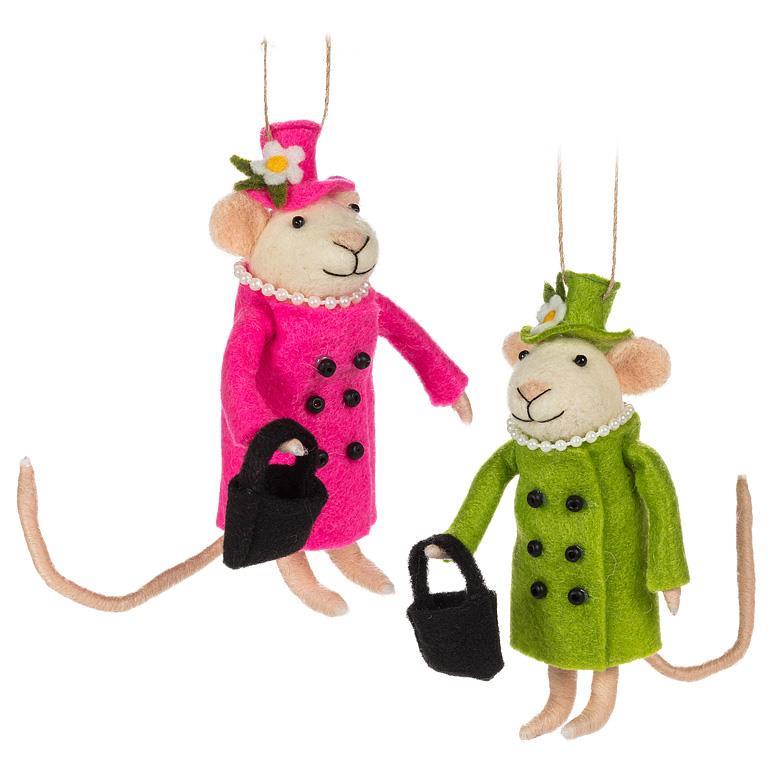 Felt Queen Mouse Ornament