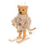 Skiing Cat In Fur Coat Ornament