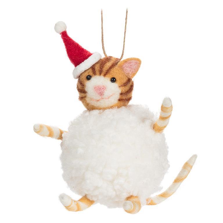 Cat Snowball Ornament