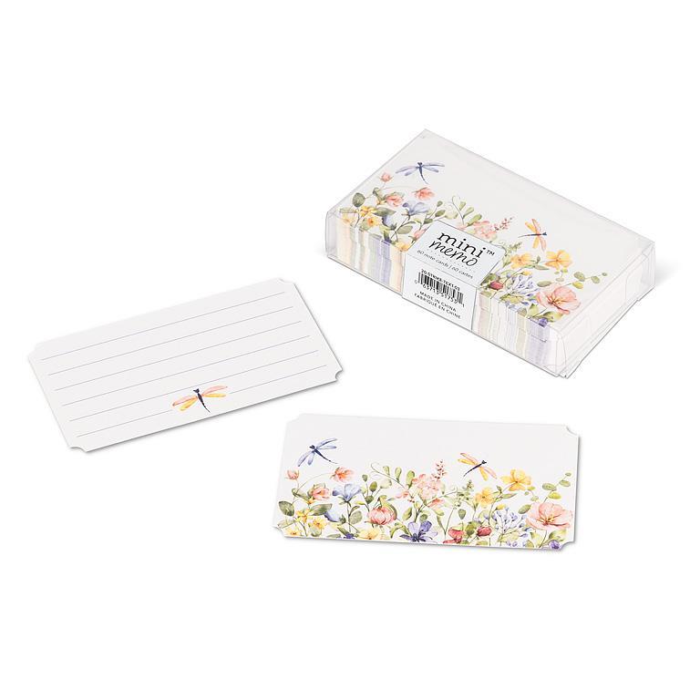 Floral & Dragonfly Mini Note Cards