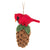 Felt Cardinal On Pinecone Ornament