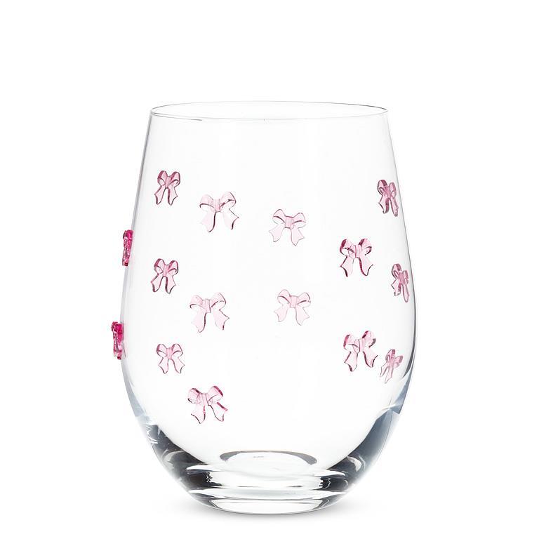 Little Bows Stemless Wine Glass