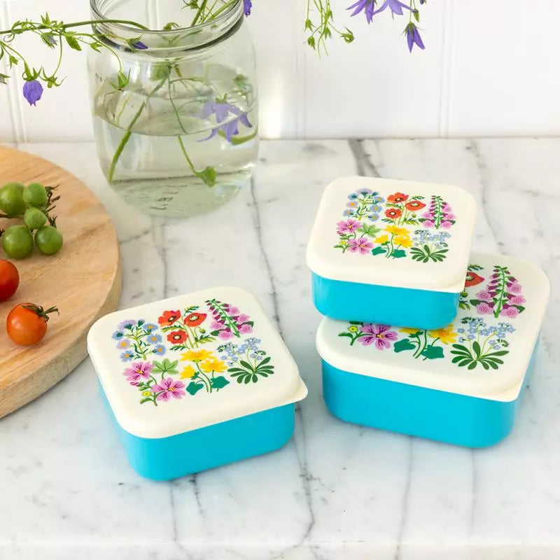 Wildflower Snack Boxes - Set of 3
