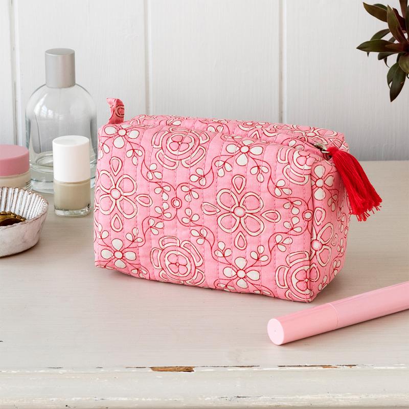 Quilted Makeup Bag