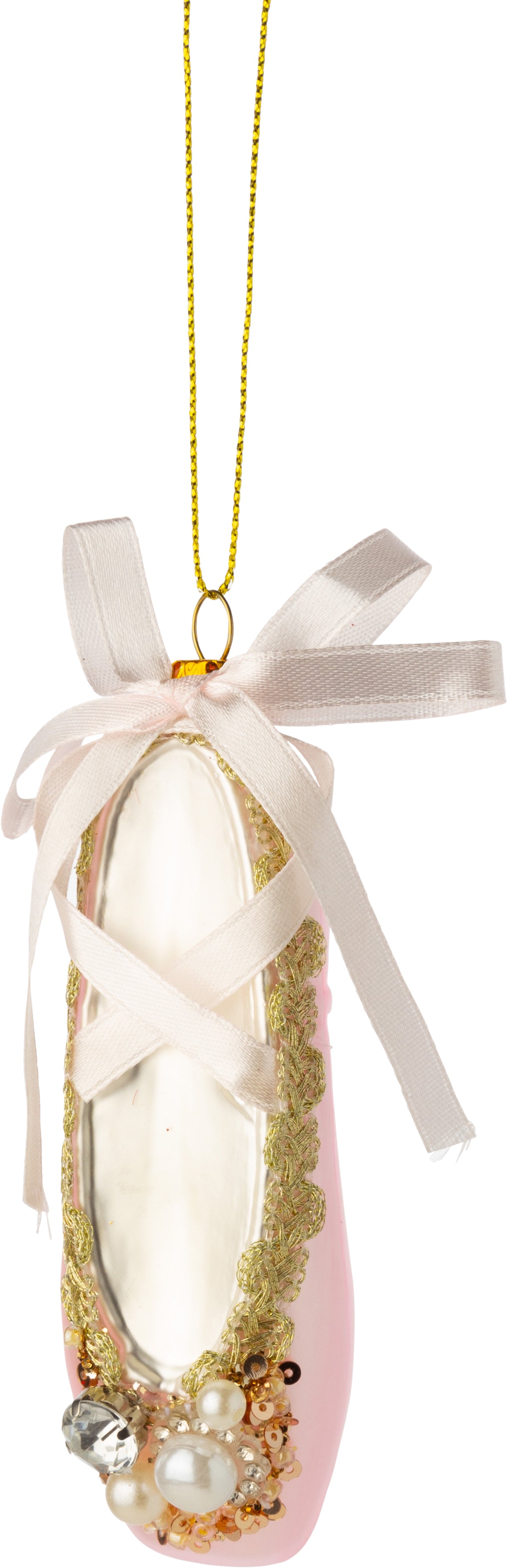 Glass Ballet Slippers Ornament