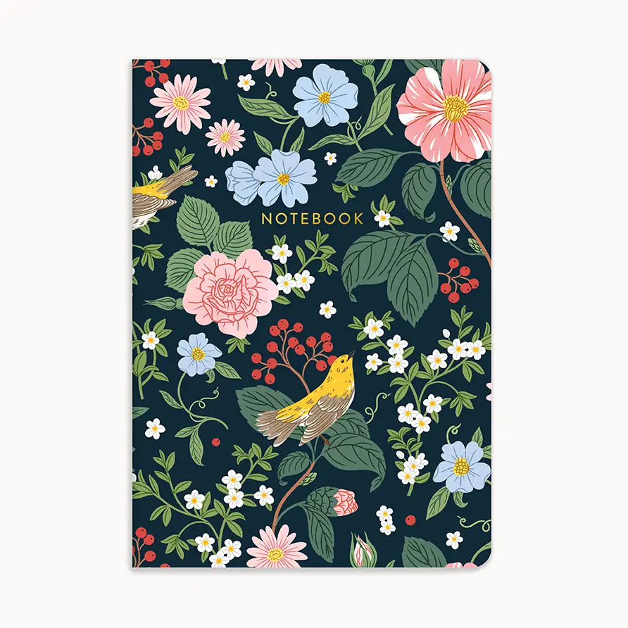 Warbler Floral Notebook