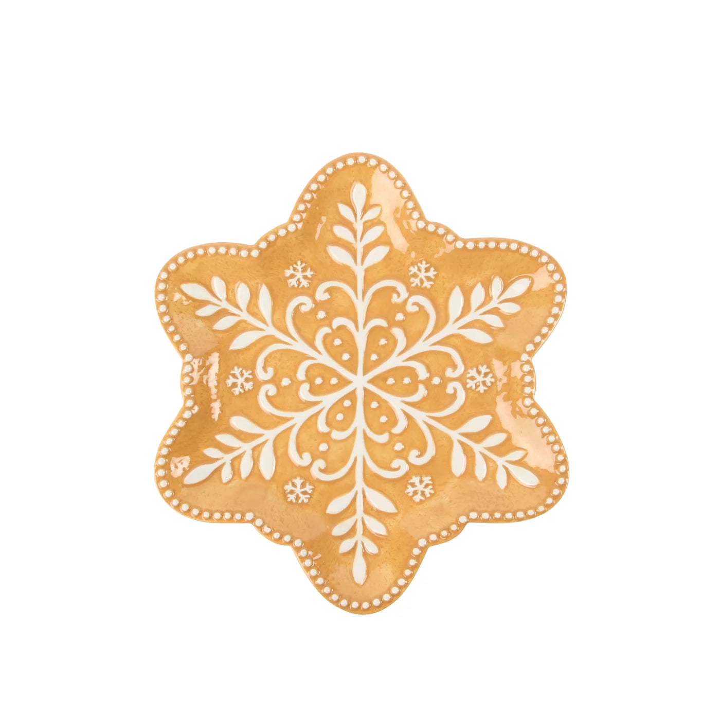 Gingerbread Snowflake Shaped Plate