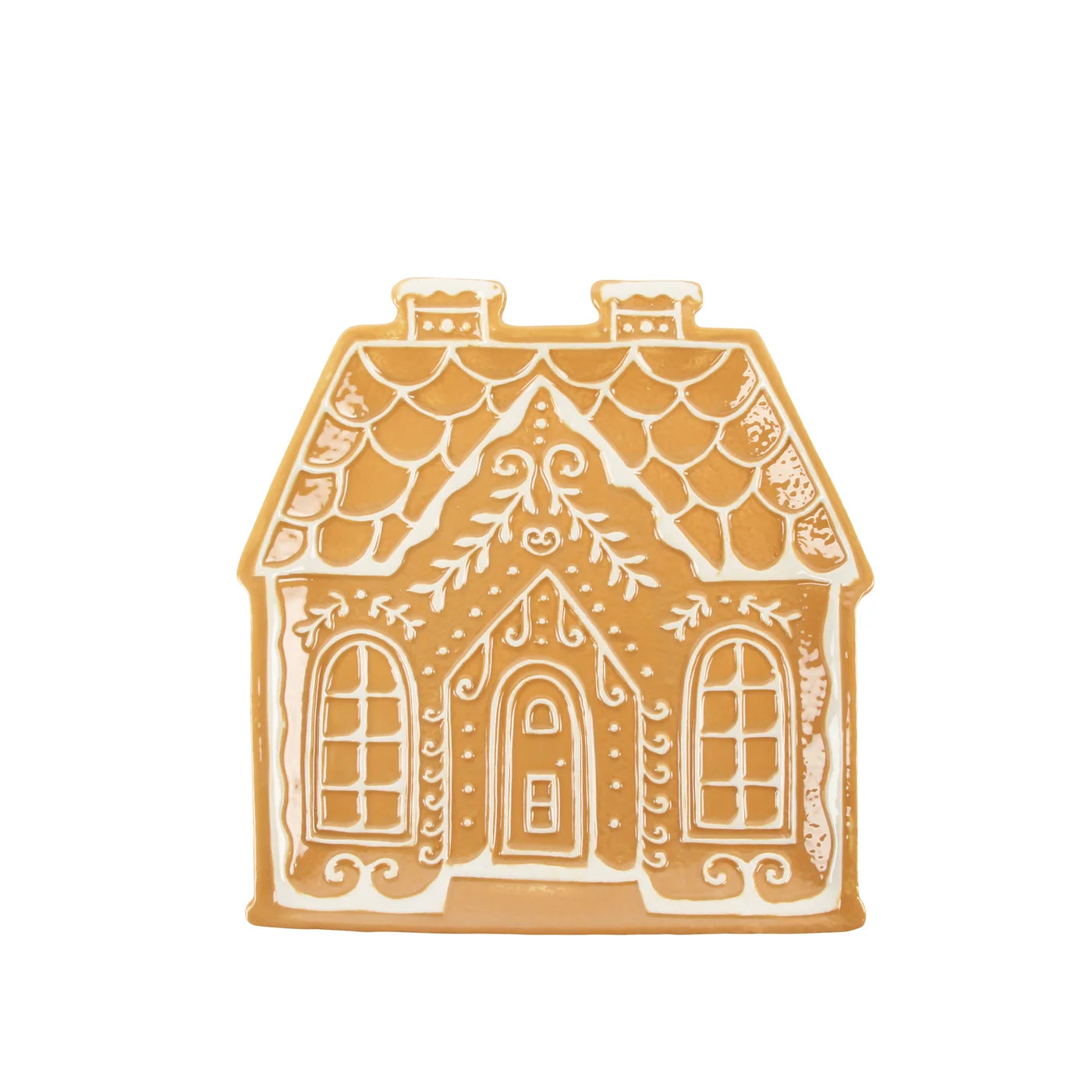 Gingerbread House Shaped Plate