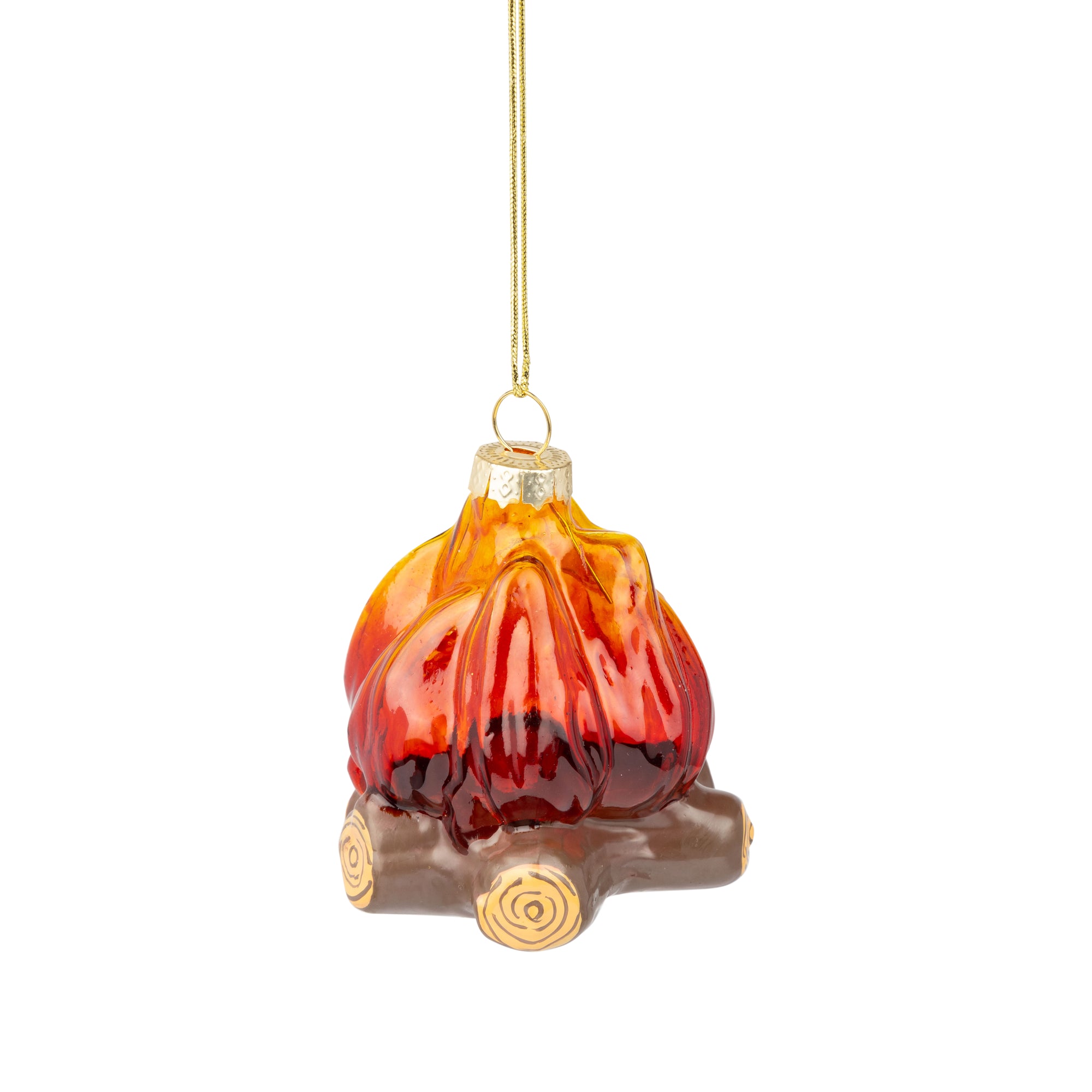 Glass Camping Fire Ornament