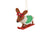 Felt Dachshund On Skis Ornament