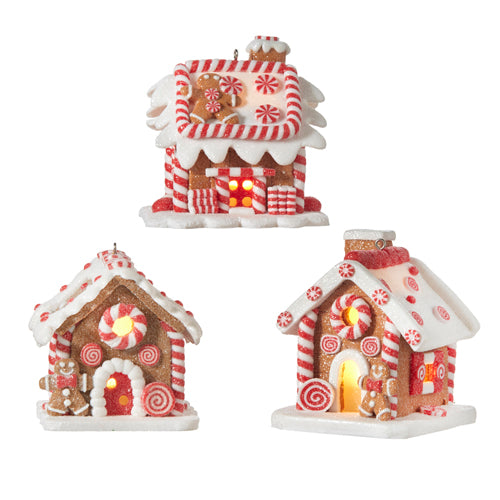 Lighted Gingerbread House Ornament