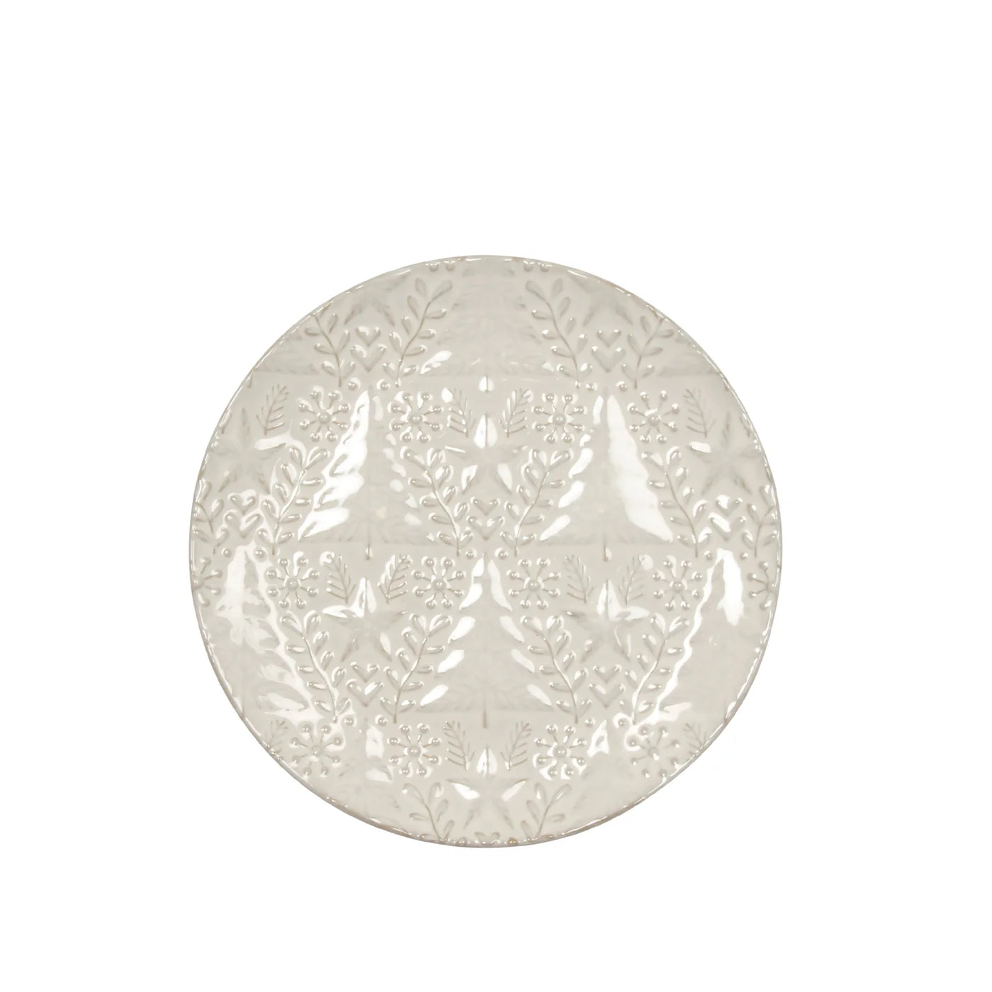 Snowfall Stoneware Plate Small