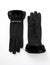 Fax Fur Trim Gloves With Bow