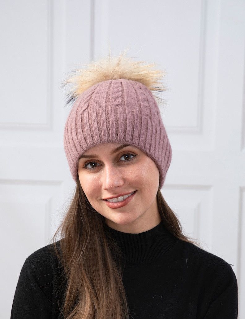 Wool Hat With Pom Pom