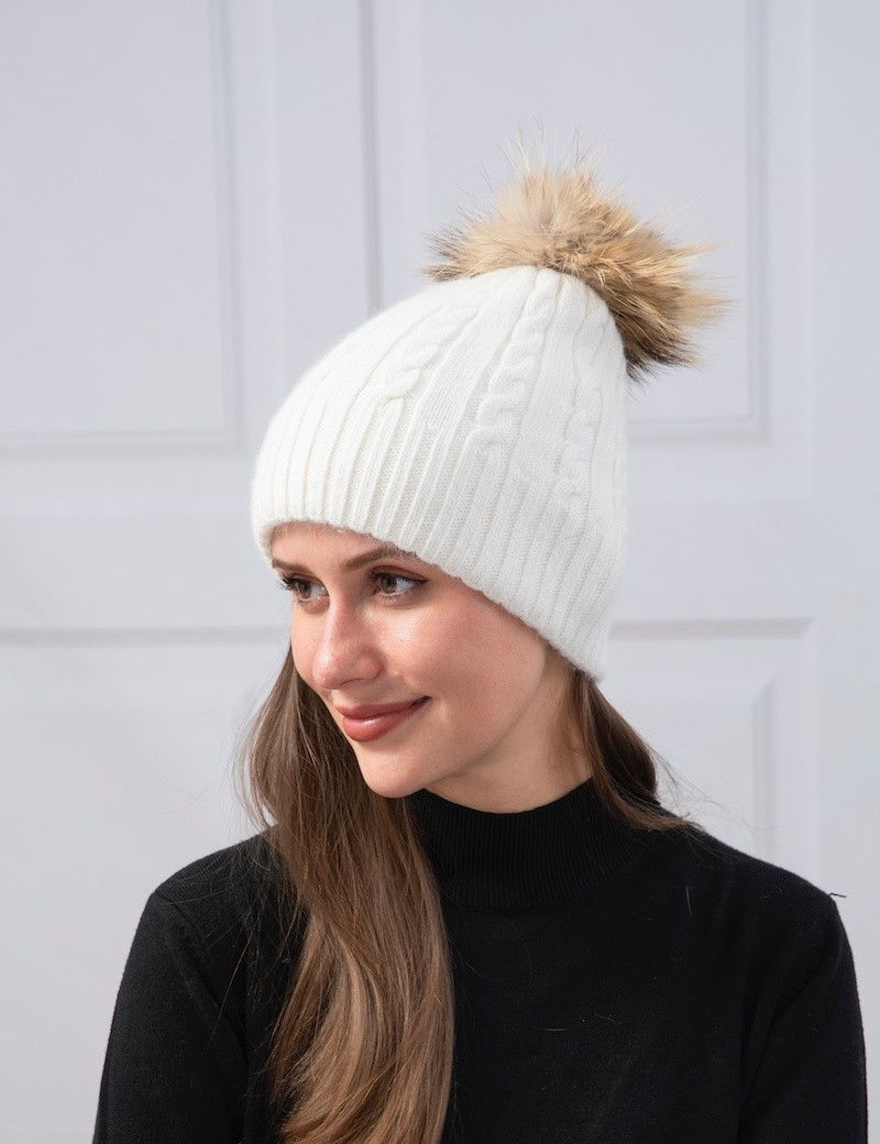 Wool Hat With Pom Pom