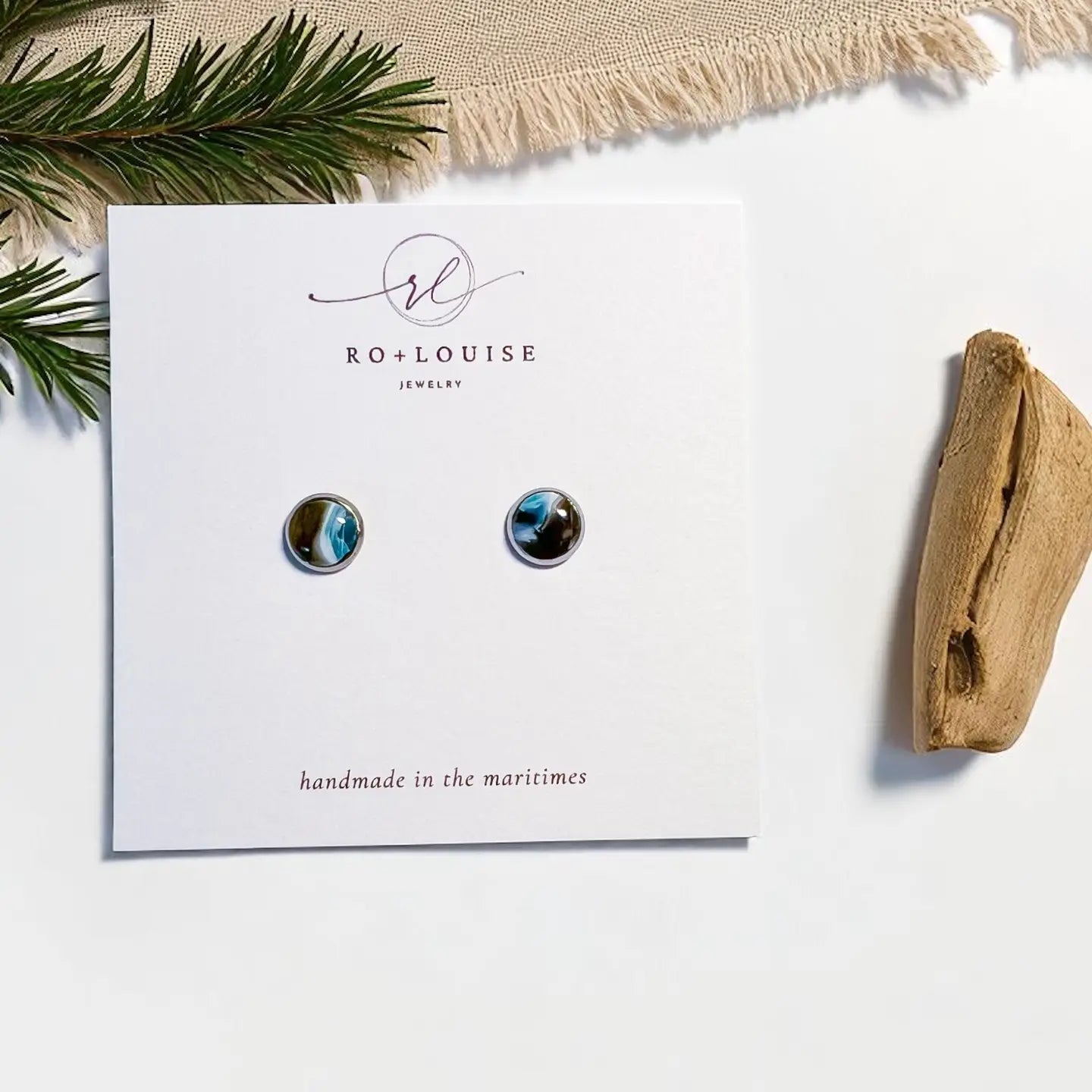 Jane Stud Earrings - British Columbia Stone