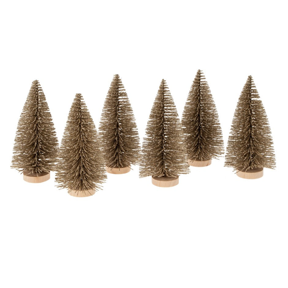 Small Sparkle Bottle Brush Trees