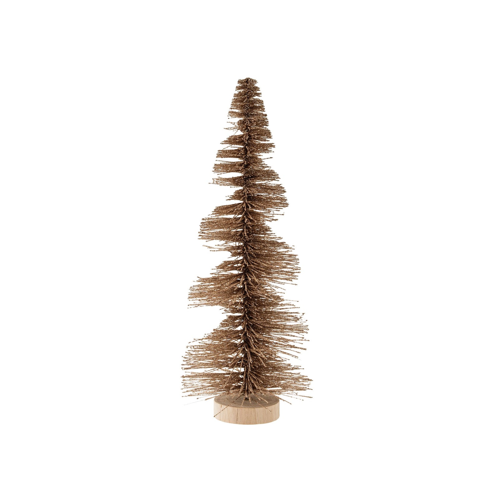 Swirl Bottle Brush Tree - Pale Gold Sparkle