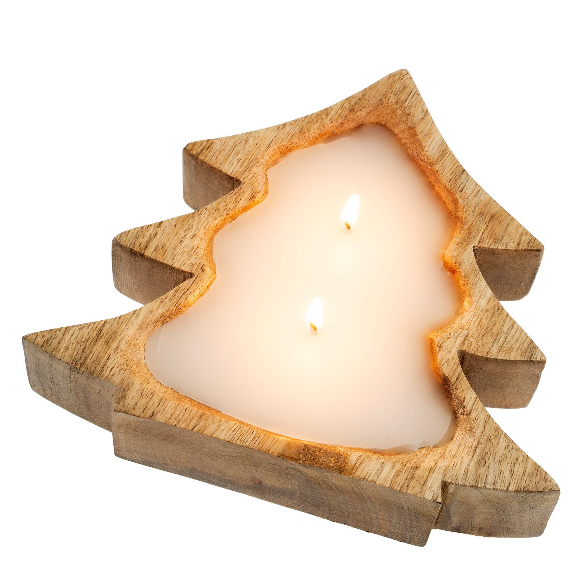 Wooden Tree Candle - Amber Spruce