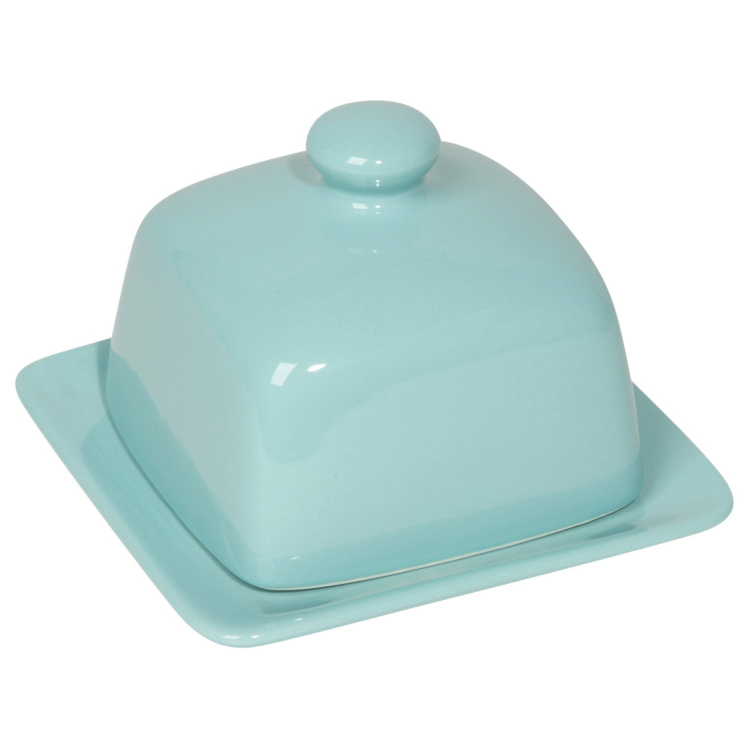 Square Butter Dish - Eggshell Blue
