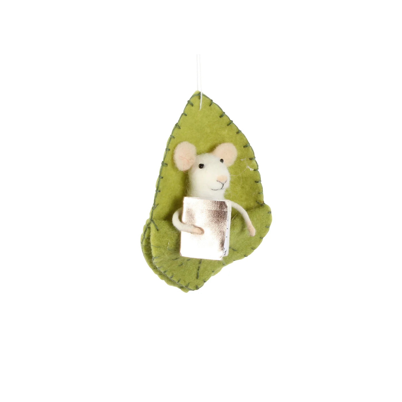 Reading Mouse Ornament