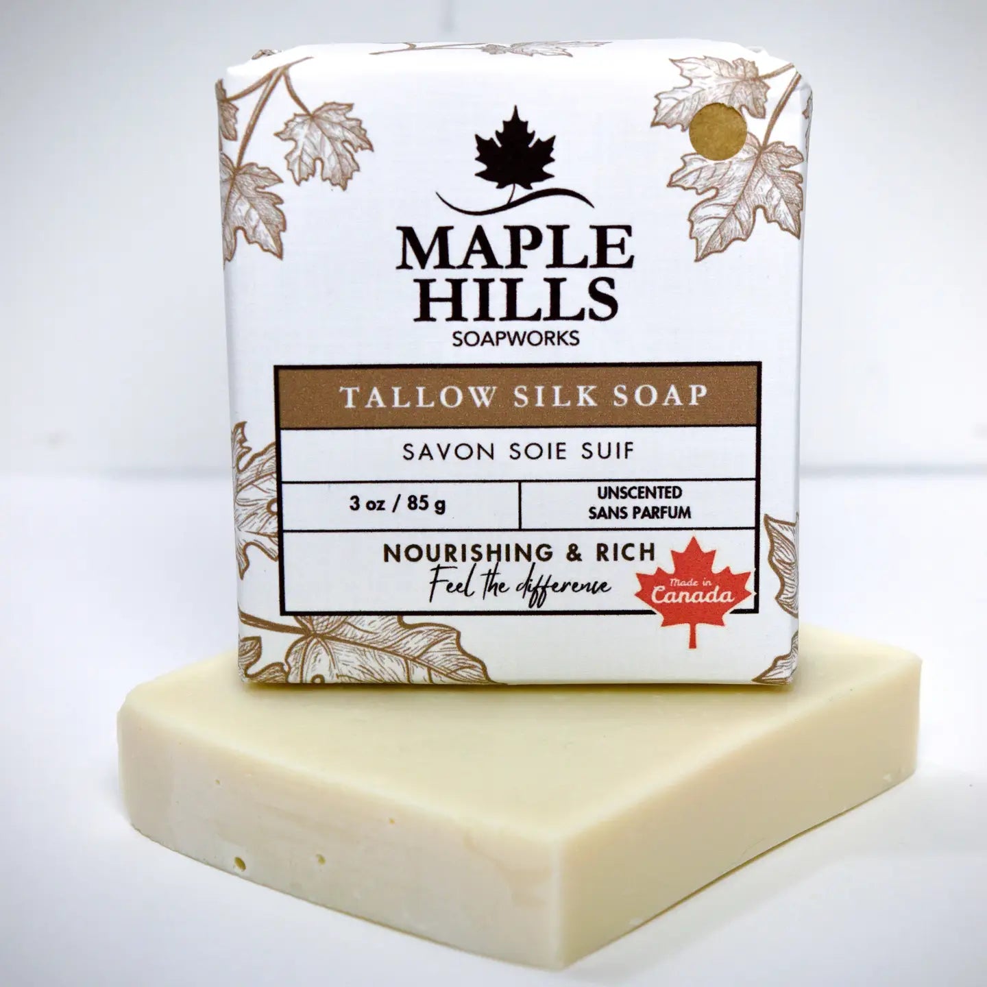 Unscented Tallow & Silk Soap | Maple Hills Soapworks