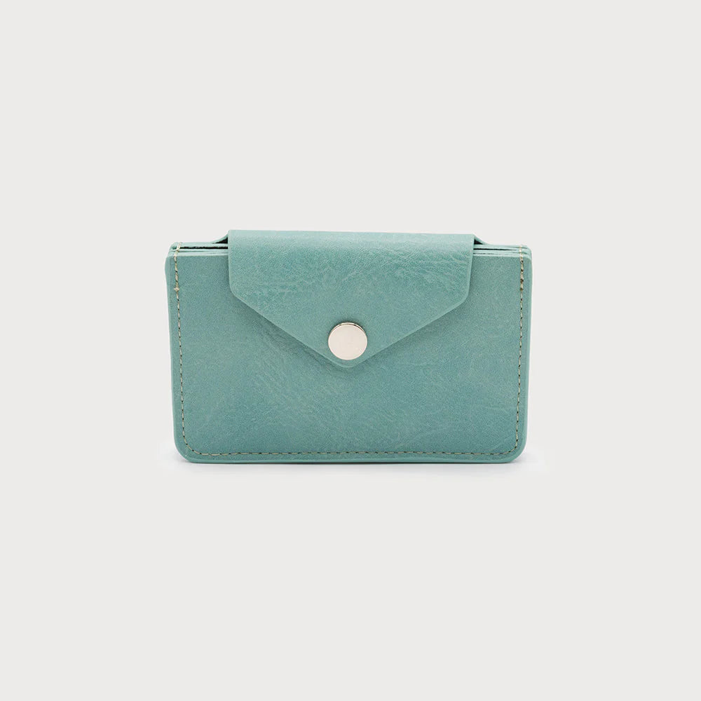 Card Holder with Pressure Button Flap - Caracol