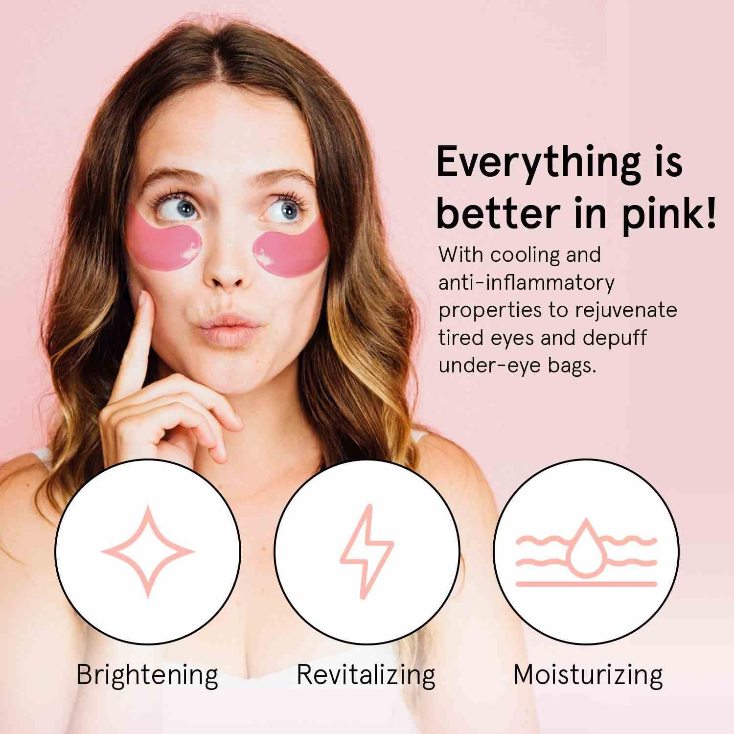 Pink Moisturizing Under Eye Masks (Single pair)