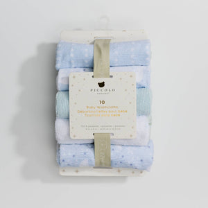 Baby Washcloths (10 pack) | Blue