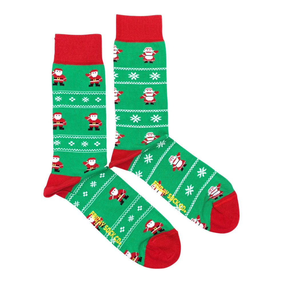 Men's Ugly Christmas Mr. & Mrs. Claus Socks (Crew)